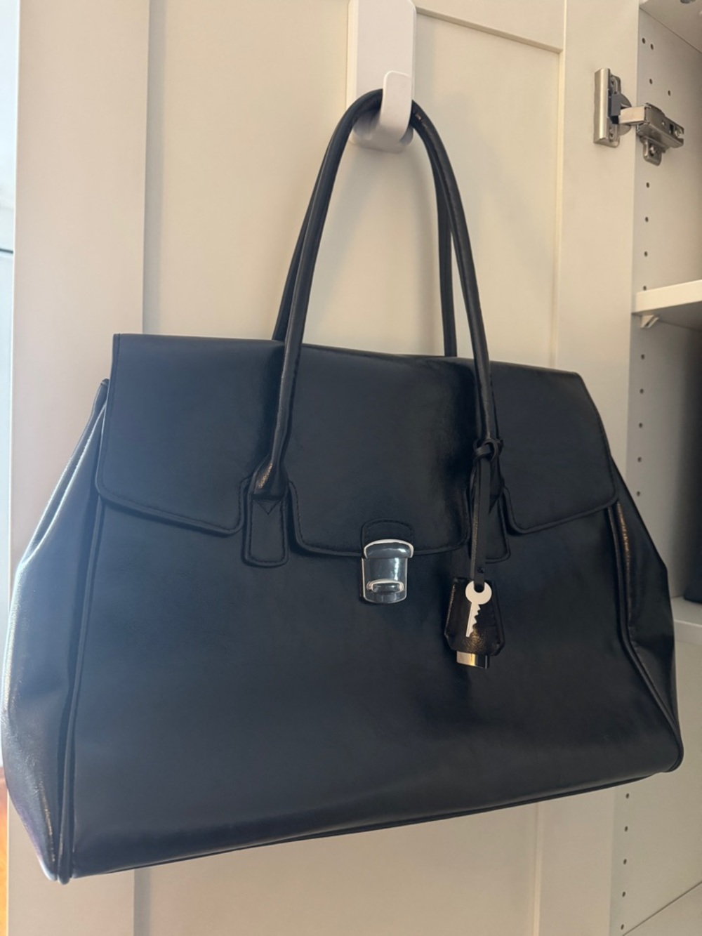 Mango Black Leather Satchel - Picture 5 of 5